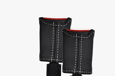 whte stitch FITS LAND ROVER DISCOVERY TD5 TDI V8 MK1 MK2 SEAT BELT STALK  COVERS