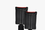 whte stitch FITS LAND ROVER DISCOVERY TD5 TDI V8 MK1 MK2 SEAT BELT STALK  COVERS