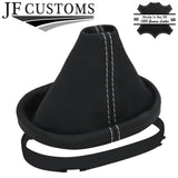 WHITE STITCH LEATHER GEAR GAITER + PLASTIC FRAME FITS FORD ESCAPE 2005-2007