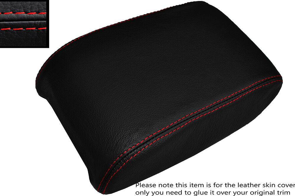 RED STITCHING LEATHER ARMREST SKIN COVER FITS MAZDA 6 2012-2015 CUSTOM NEW