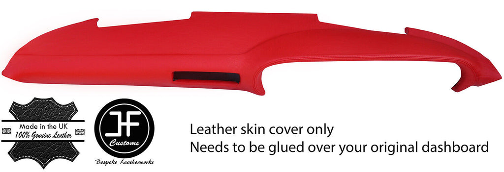 RED TOP DASH DASHBOARD TOP GRAIN REAL LEATHER COVER FITS PORSCHE 911 930 SC