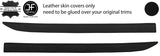 BLACK BLACK 2X A PILLAR REAL LEATHER COVERS FOR SMART FORTWO 450 1998-2007