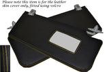 YELLOW  STITCH FITS ROVER 45 400 MG ZS 98-05 2X SUN VISORS LEATHER COVERS ONLY