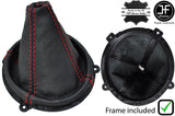 RED STITCH LEATHER MANUAL GEAR GAITER+PLASTIC FRAME FOR HYUNDAI COUPE 02-08