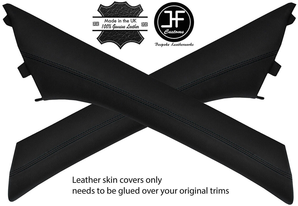 BLACK STITCH 2X A PILLAR LEATHER COVERS FITS MERCEDES GL CLASS X164 2006-2012