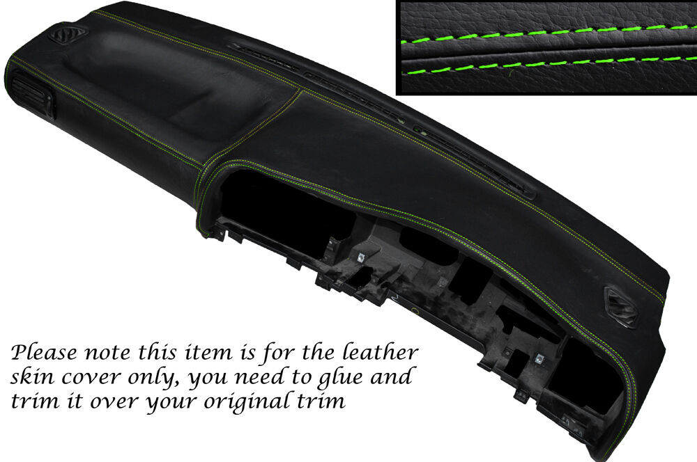 GREEN STITCH DASH DASHBOARD LEATHER SKIN COVER FITS NISSAN SUNNY PULSAR GTIR