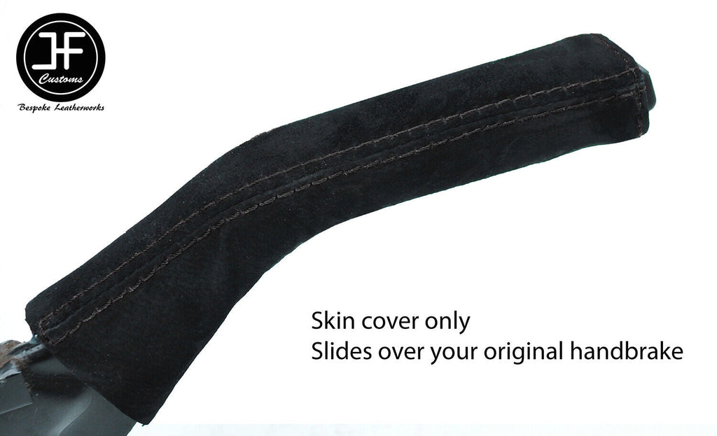 BLACK STITCH SUEDE HANDBRAKE HANDLE COVER FOR SAAB 9000 CS 93-98 CUSTOM NEW