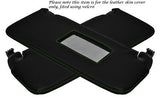 GREEN STITCH FITS RENAULT CLIO MK2 98-06 2X SUN VISORS LEATHER COVERS ONLY