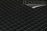 WHITE DIAMOND STITCH QUILTED VINYL  PADDED PANEL LUXURY PREMIUM 125CM X 85CM