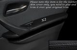 BLACK STITCH 2X REAR DOOR ARMREST SKIN COVERS FITS BMW 3 SERIES E90 06-11 5DR