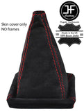 RED STITCHING REAL SUEDE GEAR GAITER FOR VW GOLF MK1 RABBIT JETTA CABRIO