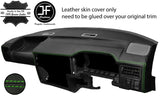 GREEN STITCH DASH DASHBOARD REAL LEATHER COVER FITS VW T4 TRANSPORTER STYLE 2