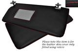 RED STITCH 2X SUN VISORS LEATHER SKIN COVERS FITS HONDA JAZZ 2002-2008