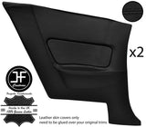 BLACK STITCH 2X REAR DOOR CARD FULL LEATHER COVER FITS NISSAN SKYLINE R34 98-02