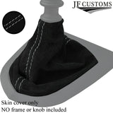 GREY STITCHING REAL SUEDE MANUAL GEAR GAITER FITS PEUGEOT RCZ 2009-2015