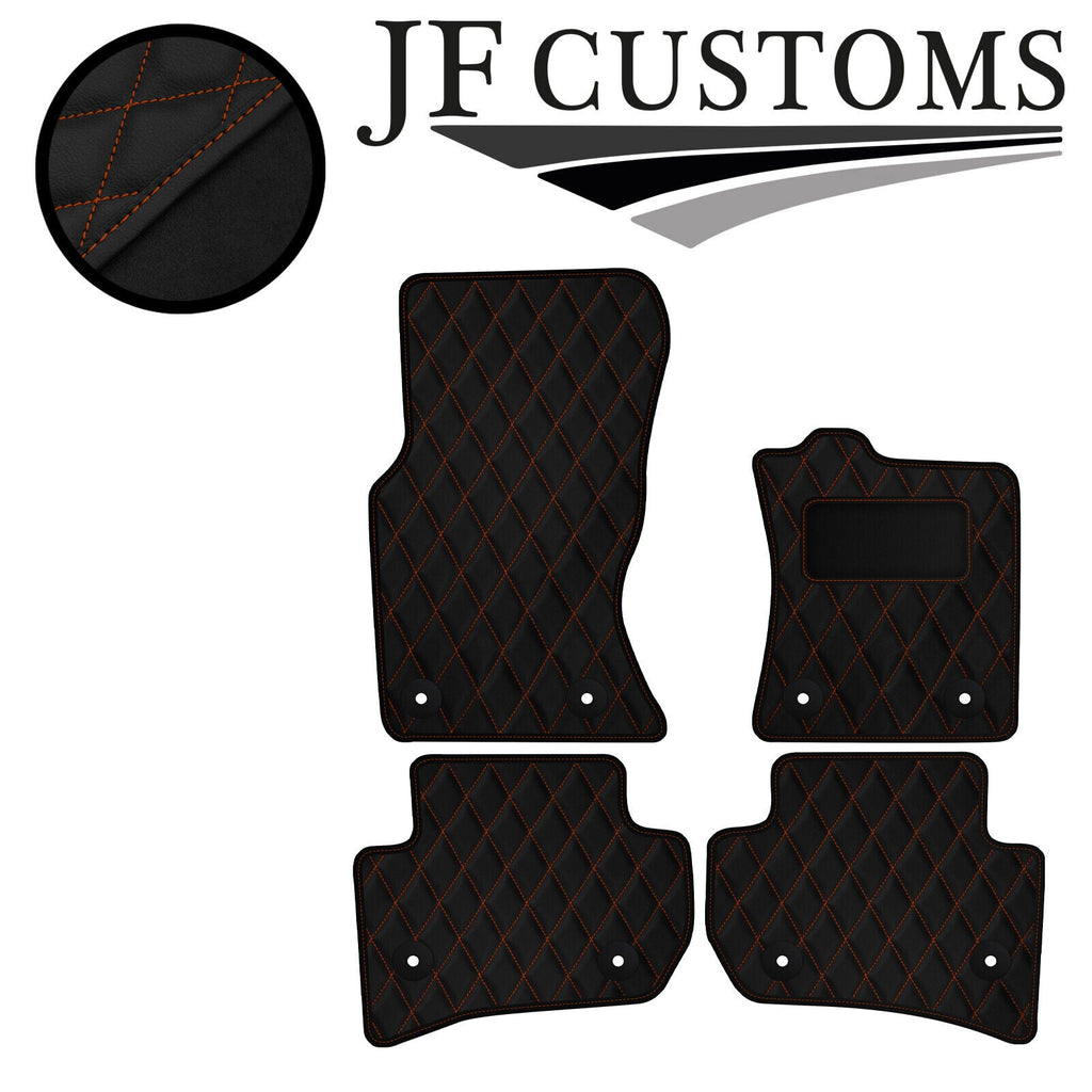 TAN DIAMOND STITCH VINYL 4XTAILORED FLOOR CARPET FOR JAGUAR F-PACE 16-21 JF1