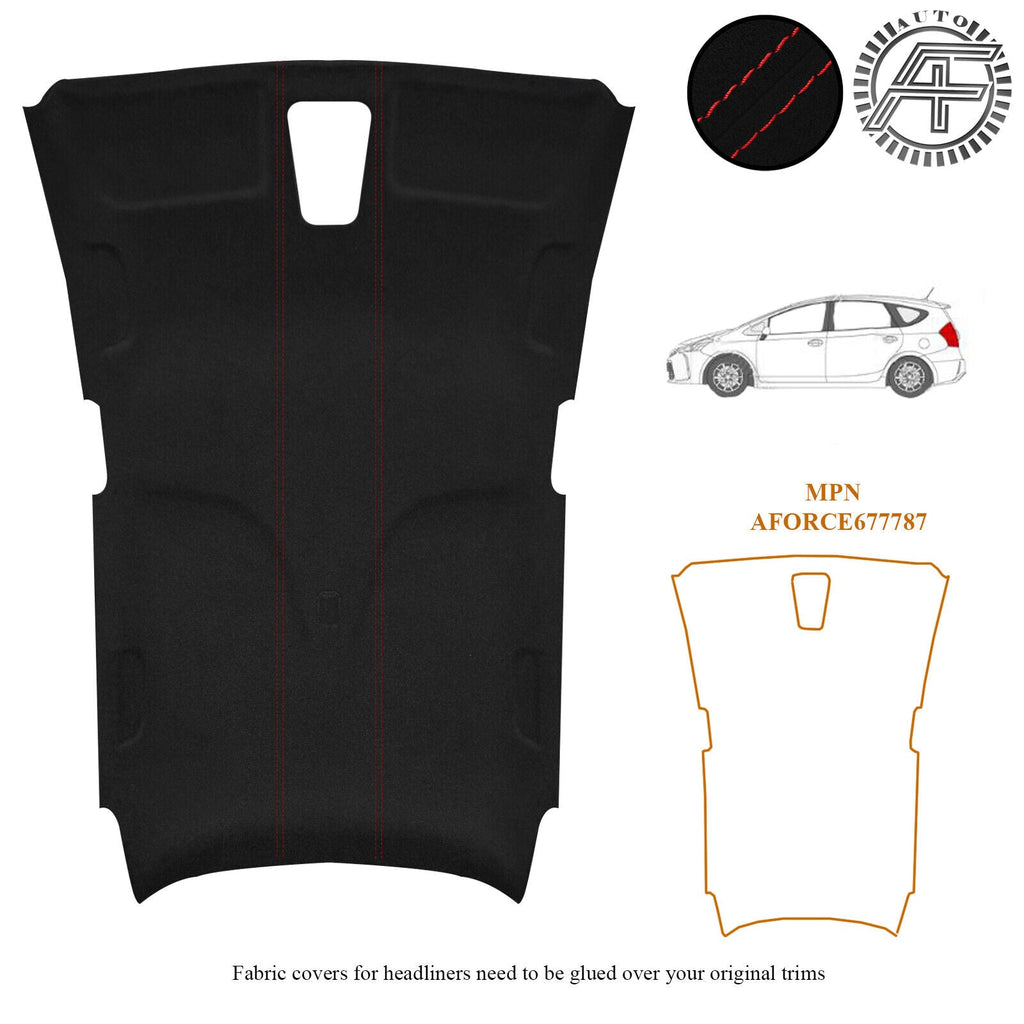 LUXE SUEDE HEADLINER COVER FITS TOYOTA PRIUS 2016-2022 CUSTOM NEW MADE IN UK