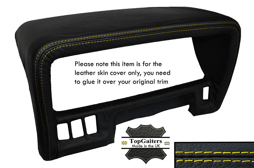 YELLOW STITCHING SPEEDO HOOD TRIM LEATHER SKIN COVER FITS NISSAN PATROL Y60