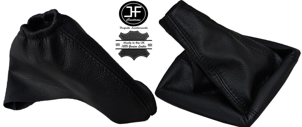 BLACK STITCH LEATHER GEAR & HANDBRAKE GAITERS SET FOR TOYOTA MR2 1989-2000
