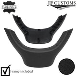 BLACK LEATHER STEERING WHEEL LOWER TRIM COVER+FRAME FITS BMW 5 SERIES F10 F11