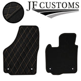CREAM STITCH DIAMOND VINYL 4X TAILORED FLOOR CARPET FOR SKODA YETI 09-17 JF1