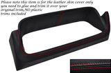 RED STITCH SPEEDO GAUGE SURROUND LEATHER SKIN COVER FITS FORD ESCORT MK2