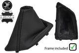 BLACK STITCH LEATHER AUTO GEAR GAITER+PLASTIC FRAME FITS KIA OPTIMA 2011-2015