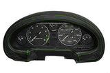 FITS MAZDA MX5 MK2 98-04 MIATA GAUGE HOOD COVER LEATHER green stitching