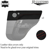 DARK RED STITCH LEATHER 2X REAR DOOR CARD TRIM COVER FOR RANGE ROVER L494 13-21