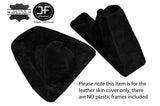 BLACK SUEDE FITS BMW E90 E91 E92 E93 GEAR HANDBRAKE GAITER SET BLACK STITCH
