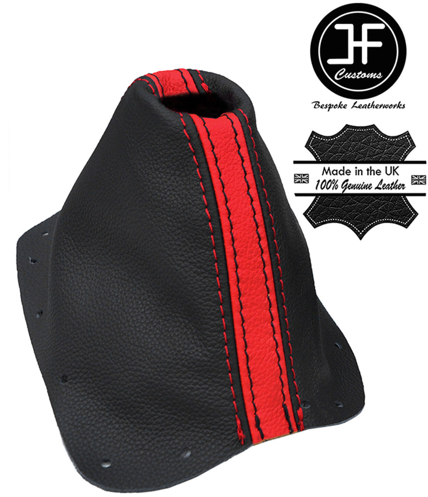 BLACK & RED REAL LEATHER MANUAL GEAR GAITER FITS 300ZX Z32 1989-2000 CUSTOM NEW