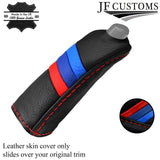 RED STITCH TRI STRIPE HANDBRAKE HANDLE LEATHER COVER FITS BMW 6 E63 E64 04-11