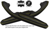YELLOW  STITCH 2X DOOR HANDLE ARMREST LTHR COVERS FITS BMW E46 CONVERTIBLE COUPE