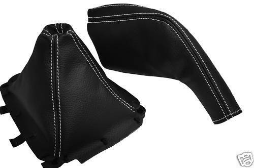 FITS MAZDA MX5 MIATA MK1 GEAR & HANDBRAKE GAITER LEATHER WHT CUSTOM NEW