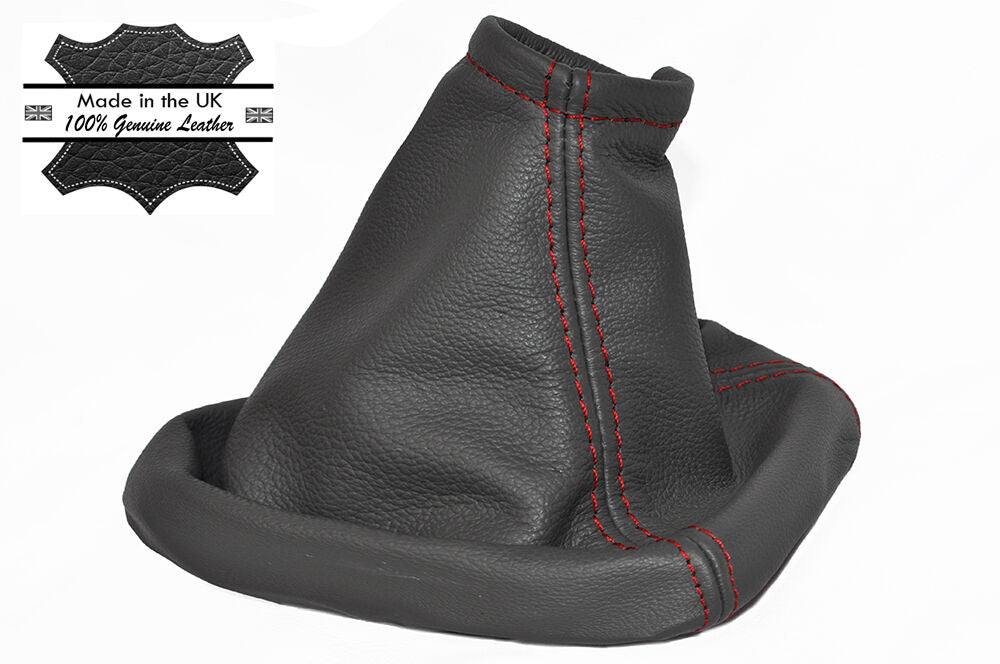 RED STITCH FITS MERCEDES SPRINTER VAN DARK GREY GEAR GAITER GENUINE LEATHER