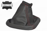 RED STITCH FITS MERCEDES SPRINTER VAN DARK GREY GEAR GAITER GENUINE LEATHER
