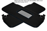 BLUE STITCH FITS RENAULT CLIO MK2 98-06 2X SUN VISORS LEATHER COVERS ONLY