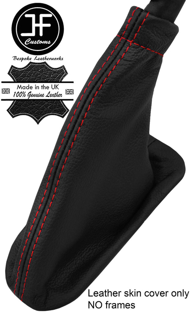 RED STITCH TOP GRAIN LEATHER HANDBRAKE GAITER COVER FITS DODGE VIPER 92-98