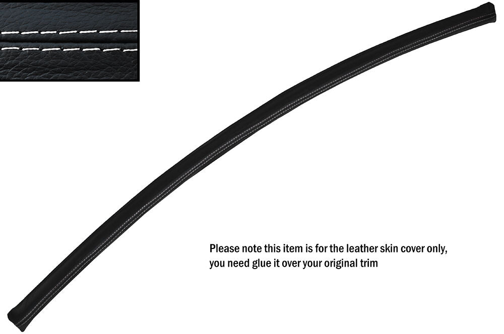 WHITE STITCH TOP RAIL DASH DASHBOARD LEATHER SKIN COVER FITS MG MGB GT