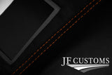 TAN STITCH SUEDE DASH CONSOLE RADIO SURROUND COVER FOR NISSAN 350Z 33Z 03-09