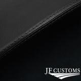FOR BMW 6 SERIES F12 F13 F06 11-18 BLACK STITCH ITALIAN LEATHER ARMREST COVERS