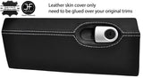 WHITE STITCHING GLOVE BOX REAL LEATHER COVER FITS SMART FORTWO 451 2007-2014