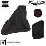 D RED STIT. LEATHER AUTOMATIC GEAR GAITER PLASTIC FRAME FOR VW CRAFTER LT3 06-15