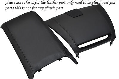 black stitch FITS MAZDA RX8 2 X CENTER CONSOLE COVERS LEATHER 2003+ CUSTOM NEW