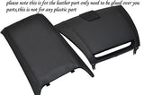 black stitch FITS MAZDA RX8 2 X CENTER CONSOLE COVERS LEATHER 2003+ CUSTOM NEW