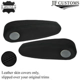 BLACK STITCH 2X FRONT SEAT ARMREST LEATHER COVERS FITS INFINITI QX56 04-10
