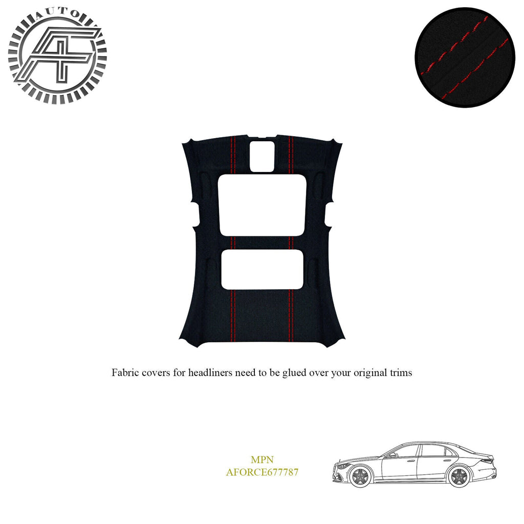 LUXE SUEDE HEADLINER COVER FITS MERCEDES S-CLASS 4 DOOR SEDAN + SUNROOF 2020+