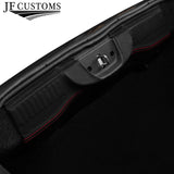 FITS FIAT 500 ABARTH 07-16 RED STITCH LEATHER REAR BOOT LOCKING TRIM COVER