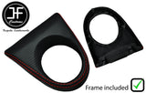RED STITCH CARBON VINYL MANUAL GEAR SURROUND+FRAME FOR HONDA CIVIC MK8 06-11