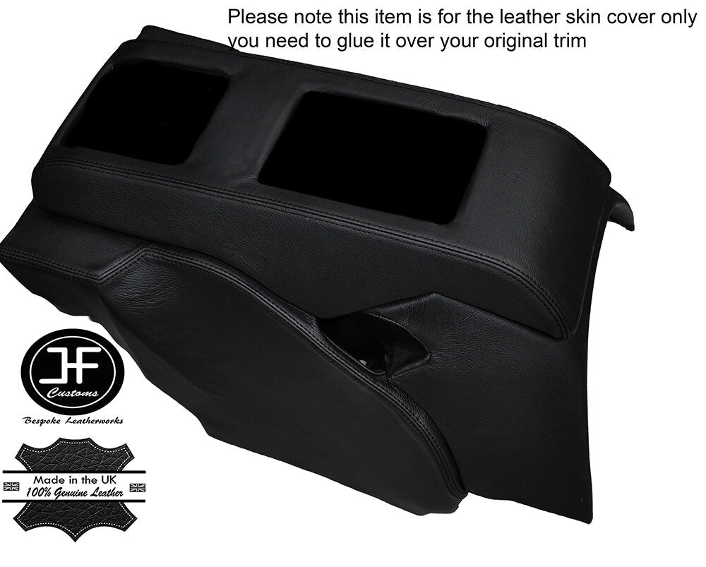 BLACK STITCH REAR CENTRE CONSOLE LEATHER COVER FITS PORSCHE 928 S S2 S4 STYLE 2